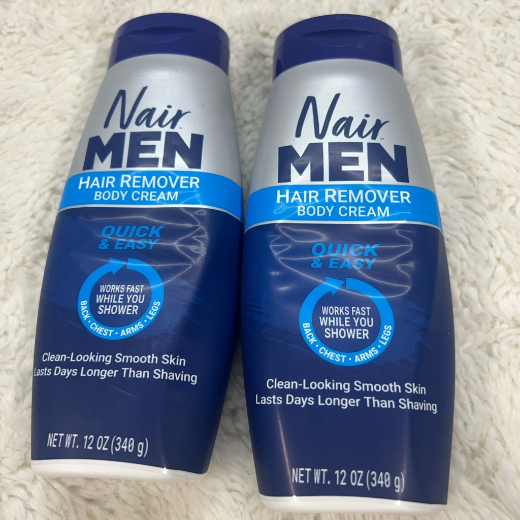 2 PkNair Men Body Cream Hair Remover Body Hair Removal Cream 12 Oz